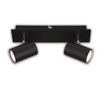 BRILONER - Classe énergétique A Plafonnier LED orientable, Ultra Efficient, 3000K blanc chaud, env. 50.000h de lumière, lampe de salon, lampe de chambre, Plafonnier de cuisine, 29 cm, noir