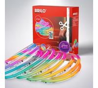 Briloner - COB LED Strip 3m avec télécommande, RGB IC changement de couleur dynamique, autocollant, haute densité, bande LED, décoration de chambre, décoration gaming, décoration de fête, blanc