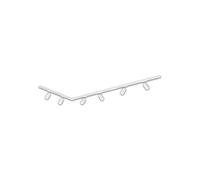 Briloner - Kit complet de rail - 6 spots GU10 réglables en forme de L - Système de rail de plafond - Plafonnier - 2,25 m - Blanc