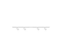 BRILONER - Système de rail Rail set de démarrage, 4x GU10 spots orientables, extensible, système d’éclairage pour plafond, lampe de plafond, plafonnier, spotlight, 1,5 m, blanc