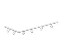 Briloner - Kit complet de rail - 6 spots GU10 réglables en forme de L - Système de rail de plafond - Plafonnier - 2,25 m - Blanc