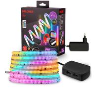 BRILONER - Kit de démarrage Pimp Your Panel RGBICW COB LED Strip 2,6 m 3000 | Changement de couleur, lumière homogène, télécommande, 230 V, pour panneaux acoustiques, bandes LED, éclairage indirect
