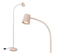 BRILONER - Lampadaire avec interrupteur à pied, orientable, GU10, max. 9W, lampadaire sur pied salon, lampadaire salon 21 x 127,5 cm, beige