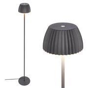 BRILONER - Lampadaire LED tactile, à intensité variable, bord lumineux, blanc chaud, salon, lampe sur pied, lampadaire sur pied, 19x124 cm, anthracite