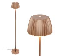 BRILONER - Lampadaire LED tactile, à intensité variable, bord lumineux, lumière blanche chaude, salon, lampe sur pied, lampadaire sur pied, 19x124 cm, coffee