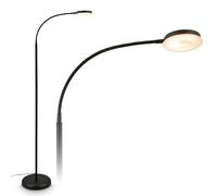 Briloner - Lampadaire tactile, à intensité variable, orientable, fonction mémoire,lampadaire sur pied salon, lampe sur pied, lampadaire salon, 125,5 x 21 x 45 cm, noir