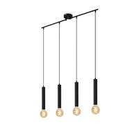 BRILONER - Lampe à Suspendre Rétro Vintage de Salle à Manger, Douille E27, Noir, 850x100x1100 mm (LxlxH)