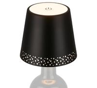 BRILONER - Lampe bouteille LED à intensité variable, Lampe bouteille à poser LED, Lampe de lecture, Lumière blanche chaude, 110x90 cm (DxH), Noir