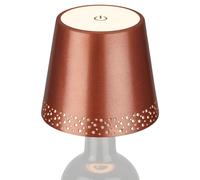 BRILONER - Lampe bouteille LED à intensité variable, Lampe bouteille à poser LED, Lampe de lecture, Lumière blanche chaude, 110x90 cm (DxH), Cuivre mat
