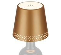 BRILONER - Lampe bouteille LED à intensité variable, Lampe bouteille à poser LED, Lampe de lecture, Lumière blanche chaude, 110x90 cm (DxH), Or mat