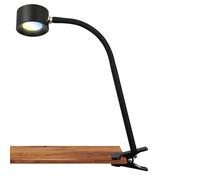 BRILONER - Lampe de bureau LED avec accu, amovible par aimant, pivotante à 360 degrés, à intensité variable, CCT, lampe à pince, lampe de chevet, lampe de lecture enfants, hauteur 44 cm, noir