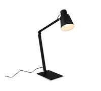 BRILONER - Lampe de chevet, Lampe de bureau pivotante, Lampe de table E27 pour Home Office avec interrupteur filaire, Lampe de lecture, Noir