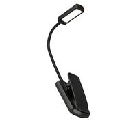 BRILONER - Lampe de lecture rechargeable, cct réglable 2700k 4000k 6500k, variateur continu, orientable, ip44, câble usb-c, lampe pince LED, lecture livre, 29 x 4 x 3 cm, noir