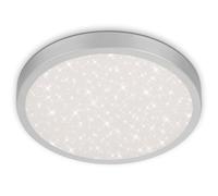 BRILONER - Lampe de plafond LED avec ciel étoilé, couleur de lumière blanc neutre, cadre en métal, plafonnier LED, lampe de salon, lampe de chambre, lampe pour enfants, 38x5 cm, couleur argentée
