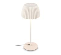 BRILONER - Lampe de table LED à intensité variable, blanc chaud, bord lumineux, chevet, bureau, salon à poser, lampe à poser, table salon, 14,3x36 cm, blanc antique