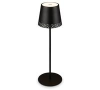 BRILONER - Lampe de Table LED Rechargeable 2 en 1, Gradation Progressive, Tactile, Lumière Mobile, d'Extérieur, Sans Fil, Noir
