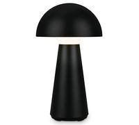 Briloner - Lampe de table LED sans fil avec toucher, dimmable par étapes, couleur de lumière blanc chaud, lampe de chevet, lampe de lecture, lampe à batterie, lampe d'extérieur, 28x16 cm, noir