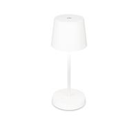 BRILONER - Lampe de table LED sans fil avec toucher, dimmable, couleur de lumière blanc chaud, lampe de chevet, lampe de lecture, lampe de table, lampe à batterie, lampe d'extérieur, 26x10,5 cm, blanc