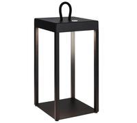 BRILONER - Lampe de table LED sans fil, intensité par paliers, batterie et source interchangeables, IP44, lumière chaude, lanterne LED, lampe décorative portable, terrasse, 13x13x31,5 cm, noir