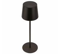 BRILONER - Lampe de table LED sans fil IP44 avec commande tactile, intensité variable, batterie et source lumineuse interchangeables, lampe de chevet, lampe de lecture, camping, 11 x 33 cm, noir