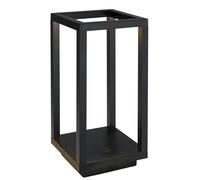 BRILONER - Lampe de table LED sans fil IP44 avec fonction tactile, dimmable, CCT, batterie remplaçable, lampe de chevet sans fil, extérieur, salon à poser, 10x10x22 cm, noir