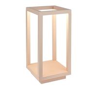 BRILONER - Lampe de table LED sans fil IP44 avec fonction tactile, dimmable, CCT, batterie remplaçable, lampe de chevet sans fil, extérieur, salon à poser, 10x10x22 cm, beige