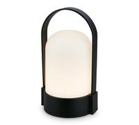 BRILONER - Lampe de table LED sans fil IP44, tactile, dimmable, batterie remplaçable, chevet, lecture, LED, camping, lampe à batterie, extérieur, 9x8x15,5 cm, noir