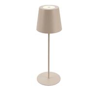 BRILONER - Lampe de table LED sans fil, tactile, à intensité variable, réglable en hauteur, lampe de chevet, lecture, camping, à accu, extérieur, 36x10,5 cm, beige