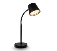 BRILONER - Lampe de table LED sans fil tactile, orientable, pivotante, batterie & source lumineuse interchangeables, lampe de chevet, lampe de lecture, Home Office, 38,5cm, noir