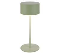 BRILONER - Lampe de table sans fil avec bord lumineux, variateur tactile progressif, ip44, câble usb-c, batterie remplaçable, lampe de chevet sans fil, salon à poser, 8 x 19 cm, vert sauge
