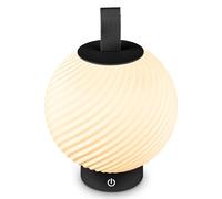 BRILONER - Lampe de table sans fil avec variateur tactile, IP44, lumière blanc chaud, câble usb-c, batterie remplaçable, lampe de chevet sans fil, salon à poser, 18 x 25 cm, Noir