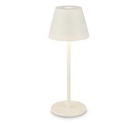 BRILONER - Lampe de table sans fil LED IP44 avec fonction tactile, à intensité variable, batterie remplaçable, chevet sans fil, salon à poser, lampe chevet, 6x16 cm, blanc ancien