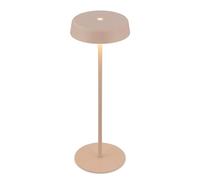 BRILONER - Lampe de table sans fil LED IP44 avec fonction tactile, dimmable, lumière blanche chaude, 13x36,5 cm, beige