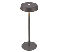 BRILONER - Lampe de table sans fil LED IP44 avec fonction tactile, dimmable, lumière blanche chaude, lampe de salon à poser, 13x36,5cm, anthracite