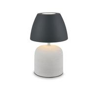 BRILONER - Lampe de table sans fil LED IP44 avec fonction tactile, dimmable, pied en céramique, chevet, salon à poser, 13,5x22 cm, gris-anthracite