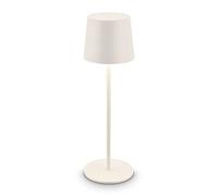 BRILONER - Lampe de table sans fil LED IP44 avec touch, dimmable, batterie et source lumineuse interchangeables, lampe de chevet sans fil, lampe de salon à poser, lampe chevet,11x33 cm, blanc ancien