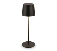 BRILONER - Lampe de table sans fil LED IP44 avec touch, dimmable, batterie et source lumineuse interchangeables, lampe de chevet sans fil, lampe de salon à poser, lampe chevet, 11x33 cm, noir