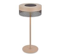BRILONER - Lampe de table sans fil LED IP44 avec touch, dimmable, batterie interchangeable, lampe de chevet sans fil, lampe de salon à poser, lampe chevet, 16x35 cm, beige anthracite