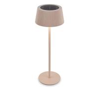BRILONER - Lampe de table sans fil, panneau solaire, variateur tactile progressif, IP44, câble usb-c, CCT, lampe de chevet sans fil, salon à poser 12 x 34 cm, Beige