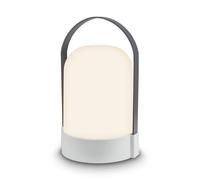 BRILONER - Lampe de table sans fil, variateur à 3 niveaux, fonction mémoire, ip44, câble de charge usb-c, salon à poser, lampe chevet, 14.5 x 13.5 x 24 cm, gris clair anthracite