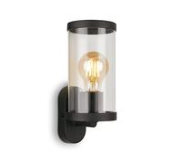 BRILONER Lampe d'extérieur en verre IP44 E27 Noir 230 x 95 x 115 mm (L x l x H)