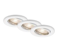Briloner - Lampe Led Encastrée Leuchten Sten, 5 W, 460 Lm, Ip23, Blanc, Métal, Incl., 3x Gu10, 3er Set, 8,6 Cm
