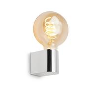 BRILONER - Lampe miroir salle de bain IP44 protection contre les projections d'eau, E27 max. 10W, montage mural, lampe de salle de bain, lampe murale salle de bain, 4,5 x 8 x 9,5cm, chrome