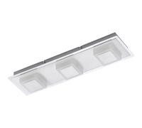 Briloner Lampe Murale LED Plafonnier Argent 44cm 3 X 5W 1200lm Blanc Chaud 3000K