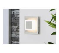 Briloner Lampe Murale LED Plafonnier Argent Carré 12cm 5W 400lm Blanc Chaud