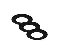 BRILONER - LED Einbauleuchten, Set de 3 lampes encastrables, plafonniers de 5 watts chacun, 450 lumens chacun, 4 000 kelvins, IP44, Noir mat, 85x27 mm (DxH)