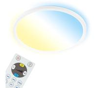 Briloner - Led Panel Leuchten Slim, 18 W, 2400 Lm, Ip20, Blanc, Plastique, Dimmable, Avec Télécommande, 29,3 Cm