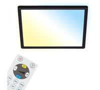 Briloner - Led Panel Leuchten Slim, 18 W, 2400 Lm, Ip20, Noir, Plastique, Dimmable, Avec Télécommande, 29,3 X 29,3 X 2,8 Cm