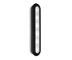 BRILONER - LED Push Light avec minuterie, lampe à encastrer, lampe pour armoire, lampe sous armoire, autocollante, noir