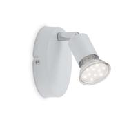 Briloner Leuchten 2767-016 Applique LED, plafonnier, Spots, Lampe Salon, orientable, Métal, GU10, 3 W, Blanc, 10.5 x 6.5 x 8 cm